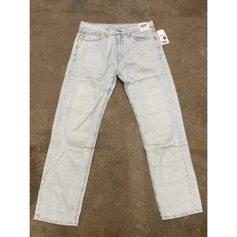 NWT LEVI'S 505 Regular Fit Light Stone Washed Denim Men's Jeans 36W x 34L